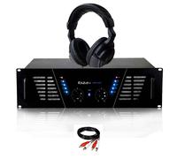 Enceintes, baffle et amplis DJ Ibiza Sound amplificateur sono dj 2 x 600w max amp-800 + casque audio et câble rca de liaison