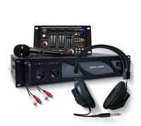 Amplificateur sonorisation 4000W / Table de mixage DJ USB Bluetooth, ventilation continue, Casque, Micro, Câble - Pack Bm Sonic