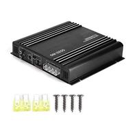 Amplificateur stéréo de voiture, 3800 W 2 canaux amplificateur de puissance audio 12 V en alliage d'aluminium noir ampli stéréo Hifi de voiture