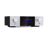 Amplificateur stéréo Hi-Fi - Auna AMP-4000 DAB - Radio DAB+ - Télécommande - USB - Écran LED - Blanc