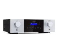 Auna Amplificateur stéréo HiFi AMP-4000 DAB - Radio DAB+ USB Télécommande Écran LED Noir et Blanc
