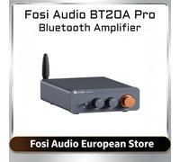 Amplificateur stéréo Hi-Fi Bluetooth Fosi Audio Bt20A Pro, amplificateur de puissance de mini Hi-Fi Tpa3255 300W X2, basses et aigus pour home cinéma Gray-Eu-48V