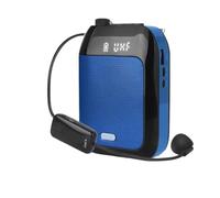 Amplificateur Vocal Filaire/sans Fil 2.4G 15W, Portable For L'enseignement, Guide Touristique, TF UDisk, Haut-parleur De Microphone Mégaphone pour l'enseignement(Blue-2.4G wireless)