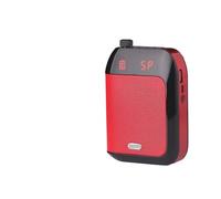 Amplificateur Vocal Filaire/sans Fil 2.4G 15W, Portable For L'enseignement, Guide Touristique, TF UDisk, Haut-parleur De Microphone Mégaphone pour l'enseignement(Red-Wired)