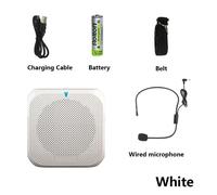 Amplificateur Vocal Portable K400, Mégaphone Avec Microphone Filaire, Haut-Parleur, Radio Fm, Mp3, Formation Des Enseignants