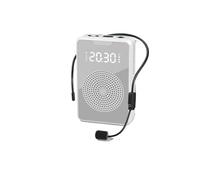 Amplificateur Vocal Sans Fil Portable, Microphone D'enseignement, Mégaphone, Haut-parleur Petite Abeille For Enseignant, Guide Touristique En Plein Air pour l'enseignement(White Wireless)