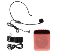 Amplificateur Vocal sans Fil Rechargeable K3 pour Enseignants, Rose | Portable, Haut-parleurs Haute Fréquence, Lecture de Carte, Aluminium, pour Salles de t Conférences