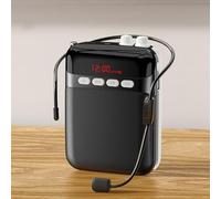 Amplificateur Voix Portable avec Microphone Casque 2400mAh LED Amplificateur de Voix pour Enseignants Système de Sonorisation Puissant pour Guides Micro Haut Parleur pour Réunion Classe, Noir