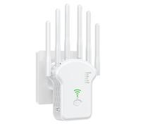 Amplificateur WiFi 2025, amplificateur de portée WiFi 300 Mbps, répéteur WiFi avec port Ethernet, 6 antennes répéteur Internet sans fil plus grande couverture, amplificateur Internet à domicile