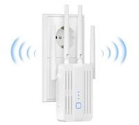Amplificateur WiFi Répéteur WiFi Extender WiFi, amplificateur de signal WiFi 1200 Mbit/s avec double bande (2,4 et 5 GHz), mode répéteur/mode point d'accès, compatible avec tous les routeurs, configur
