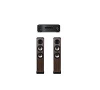 Amplificateur Yamaha R-S202D Noir + Paire d'enceintes colonne Cabasse Jersey MC170 Chêne