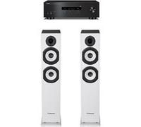 Amplificateur Yamaha R-S202D Noir + Paire d'enceintes colonne Cabasse Jersey MT32/2 Blanc Noir E