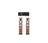 Amplificateur Yamaha R-S202D Noir + Paire d'enceintes colonne Cabasse Jersey MT32/2 Noyer