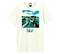 Amplified Blur T Shirt Leisure Band Logo Nouveau Officiel Unisex Blanc Size XL