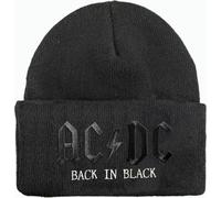 Amplified - Casquette "Back In Black" pour homme/femme unie GD465 (Taille unique) (Noir/Blanc)