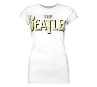 Amplified Clothing Blanc The Beatles Logo T-shirt à manches courtes Femme