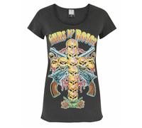 Amplified Clothing Gris Guns N Roses - Neon Skull T-shirt à manches courtes Femm