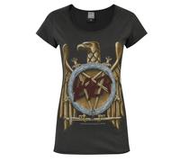 Amplified Clothing Gris Slayer Eagle Logo T-shirt à manches courtes Femme