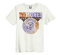 Amplified Clothing Ramones 'Tie Dye Shield' (Beige) T-Shirt