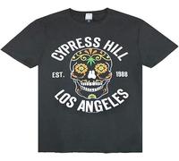 Amplified Cypress Hill Floral Skull Mens Charcoal T Shirt Black Manches Courtes(3X-Large)