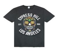 Amplified Cypress Hill Floral Skull Mens Charcoal T Shirt Size 3XL