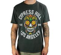 Amplified Cypress Hill Floral Skull T-Shirt Unisexe, Charbon, Small