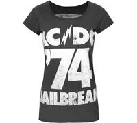 Amplified - T-shirt AC/DC officiel Jailbreak 74 - Femme (L) (Gris foncé) - UTNS4725 Gris Foncé G