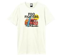 Amplified Foo Fighters Collection - Camper Van Homme T-Shirt Manches Courtes Blanc cassé S