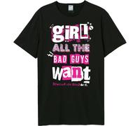 Amplified - "Girl All The Bad Guys" T-shirt pour homme/femme Unie GD3078 (L) (Noir)