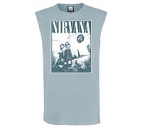 Amplified Group Shot Nirvana Débardeur pour homme, Bleu étrange, Taille M