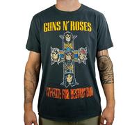 Amplified Guns N Roses-Appetite for Destruction, T- T-shirt Femme, Grey (Charcoal CC), M