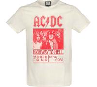 Amplified - "Highway To Hell Red Poster" T-shirt pour homme/femme Unie GD3337 (3XL) (Vieux Blanc)