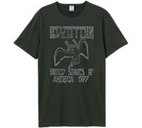 Amplified LED Zeppelin-Tour 77 T-Shirt, Gris (Anthracite), S Homme