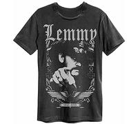 Amplified Lemmy 1945 Mens T-Shirt Unisex Black Tee L