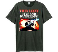Amplified - "Live And Dangerous" T-shirt pour homme/femme Unie GD2649 (XXL) (Charbon de bois)
