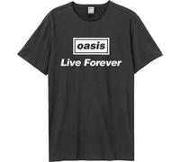 Amplified - "Live Forever" T-shirt pour homme/femme unie GD2177 (M) (Charbon de bois)