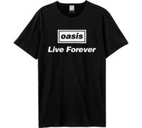 Amplified - "Live Forever" T-shirt pour homme/femme Unie GD2177 (S) (Noir)
