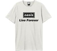 Amplified - "Live Forever" T-shirt pour homme/femme unie GD2177 (XS) (Vieux blanc)