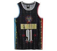 Amplified - Maillot de Basket Dust N Bones - Homme (2XL) (Noir/Rouge/Bleu)