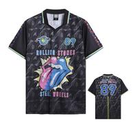 Amplified Maillot de football Rock FC à manches courtes avec col, The Rolling Stones, XL
