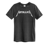 Amplified Metallica Logo Unisexe Charbon T-Shirt - Charbon, XL