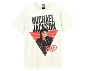 Amplified Michael Jackson T-shirt unisexe pour adulte, blanc vintage, XL