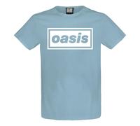 Amplified Oasis Logo Strange Blue T-Shirt XL Light Blue
