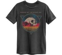Amplified QOTSA Skull Planet Charcoal Unisex T-Shirt Black