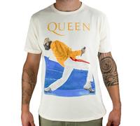 Amplified Queen Collection - Freddie Mercury Triangle Homme T-Shirt Manches Courtes Blanc cassé XL