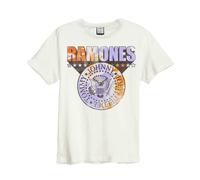 Amplified Ramones 'Tie Dye Shield' (Natural) T-Shirt Clothing (Small)