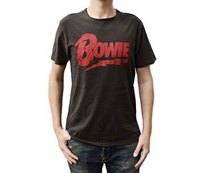Amplified Shirt David Bowie Logo Manches Courtes Homme Gris Charbon L
