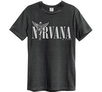 Amplified T-Shirt à Manches Courtes - Nirvana in Utero, Taille XXL, Gris foncé, Unisexe, 100% Coton, Hommes, Femmes, Enfants, Unisexe, Printemps, Été, Automne, Hiver, Festival, Musique, Vintage