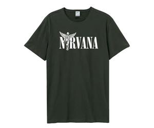 Amplified T-Shirt à Manches Courtes - Nirvana in Utero, Taille XXL, Gris foncé, Unisexe, 100% Coton, Hommes, Femmes, Enfants, Unisexe, Printemps, Été, Automne, Hiver, Festival, Musique, Vintage