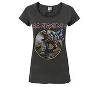Amplified - T-shirt Femme IRON MAIDEN TROOPER LADIES CREW TEE - Gris (Charcoal) - FR : 40 (Taille fabricant : 12)